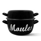Marmite à moule - MENASTYL - 3645563 - En acier émaillé - Noir - 18 cm - Avec écritures - Tous feux dont induction