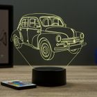 JNB-MAKER Lampe 3D - Renault 4CV 1960 – Avec Télécommande 16 Couleurs + 4 Modes auto – Fabriqué en France - Lampe à poser - Veilleuse