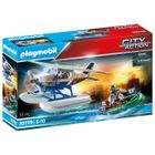 PLAYMOBIL - 70779 - Hydravion de police et bandit - Bleu - Playmobil City Action - 33 pièces