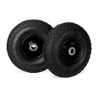 Roue De Brouette Caoutchouc 200 Kg Relaxdays - Roue Pneumatique 4.00-6 Avec Adaptateurs