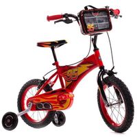 Vélo pour enfants Huffy Disney Cars Flash McQueen 14" - 4-6ans + roues d'entraînement
