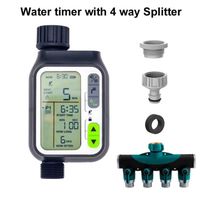 Pompe d arrosage,Capteur de pluie Irrigation minuterie d'eau électronique automatique arroseur - Type with 4 way Splitter