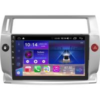 Junsun Autoradio Android 12 2Go+64Go pour Citroen C4 2004-2009 avec 9''écran Tactile Carplay GPS WiFi USB SD Bluetooth Android Auto