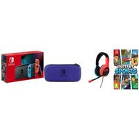 PACK Nintendo Switch + Instant Sports + Pochette de protection bleu + Casque Nintendo