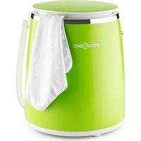 Mini machine à laver OneConcept Ecowash Pico avec essoreuse - 3,5 kg - 380W - vert