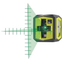 Laser croix vert avec traits de repère - RYOBI - RBCLLG2 - Portée 15 m - Précision +/- 0,5 mm