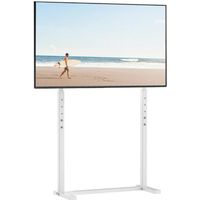 Support TV Pied Universel Meubles TV pour LCD-LED-Plasma de 32-100 Pouces Hauteur Réglable - VESA 800x400mm Blanc