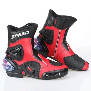 CHAUSSURE - BOTTE PRO BIKER SPEED-Bottes de moto tout-terrain pour hommes et femmes,chaussures de course de motocross,bottes de - A004 Red[A8]