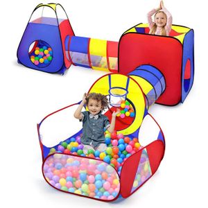 Piscine à Balles Pliable Pour Enfant – Parc De Jeu Intérieur/Extérieur Avec Panier – Dès 6 Mois – 80x108 Cm