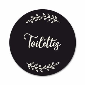 Decoration Wc Original Panneau De Toilettes Vectoriel Symbole De Toilette Icône De Salle De Bain Illustration De Autocollant Toilette