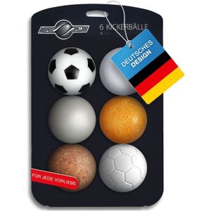 BABY-FOOT Ballons de Baby-Foot de Haute Qualité de Speedball - Set de 6 Boules de 35mm en PVC, PU, PE et ABS