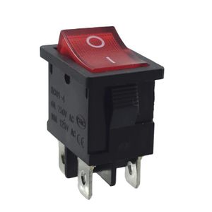 Interrupteur magnétique étanche, bouton-poussoir à 4 broches marche / arrêt  de démarrage Accessoire d'interrupteur d'arrêt pour machine-outil 250v 16a