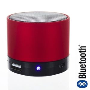 ENCEINTE NOMADE Mini Enceinte Bluetooth Rouge pour Wiko Bloom 2 - 