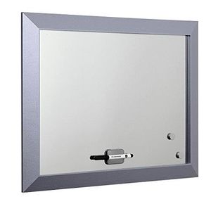 Bi-Office Kamashi Anthracite Tableau /à craie Noir 90 x 60 cm Cadre en MDF Gris