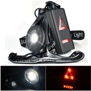 Lampe Running Torse, Rechargeable pour Lampe torche à LED Nuit avec  d'avertissement arrière du vélo pour jogging