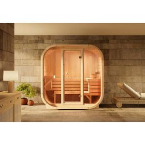 KIT SAUNA  Sauna d'intérieur Ellipso M FinnTherm 1.8x1m naturel 42mm