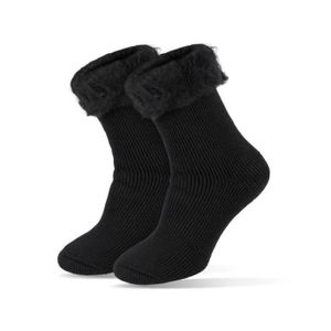 iClosam Chaussette Femme Homme Hiver Chaud Chausson Chaussette Femme Antid/érapants en Laine Tricot/és Chaussette Cadeaux de No/ël