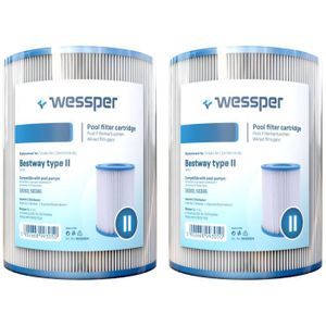 POMPE - FILTRATION  2x filtres Wessper pour pompe de piscine Bestway 5