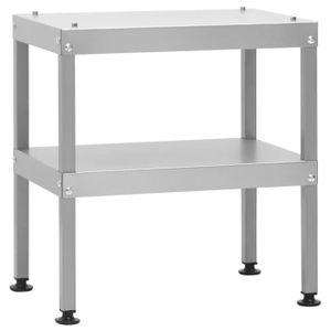 BARBECUE Table pour fumoir à four - YOSOO - YAJ364747 - Acier galvanisé - Blanc - 40x28x44,5 cm