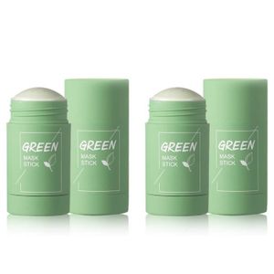 MASQUE VISAGE - PATCH Zerodis Masque Purifiant à l'Argile au Thé Vert Masque en bâton d'argile purifiant au thé vert, masque de hygiene visage Vert