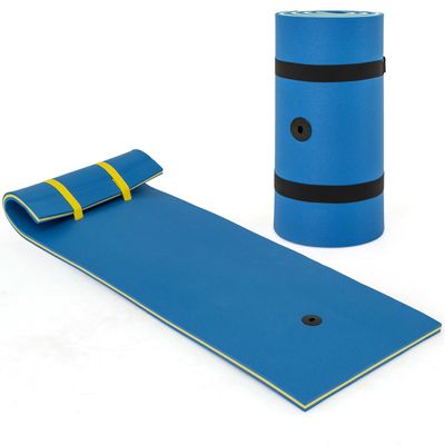 COSTWAY Matelas Gonflable Piscine Avec Auvent Rétractable – 200 Kg – 2 Porte-gobelets – 180x180x160 Cm – Adultes Et Enfants