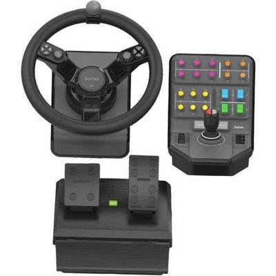 ASHATA Volant de Course pour PS3, pour PS2, PC, Volant et Pédale de Course  Driving Force