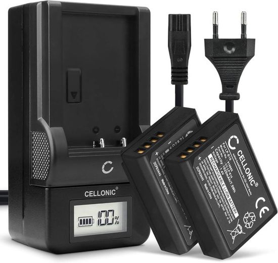 CELLONIC Akku-Set Für Canon EOS 500D, 1000D, 450D – 2 Akkus + Ladegerät