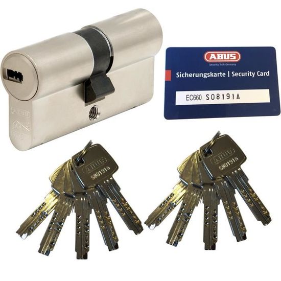 ABUS EC550NP profilé EC660NP 35/55mm Cylindre de serrure avec 10 clés ...