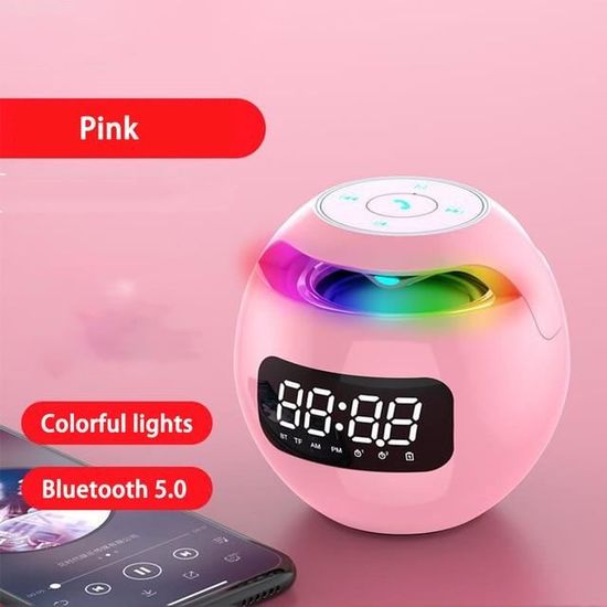 Horloge Bluetooth Intelligente Fangxuee Avec Assistant Vocal - Grand Écran LED, Affichage Température, Haut-Parleur, Album Photo - Noir, Pour Bureau Ou Chambre