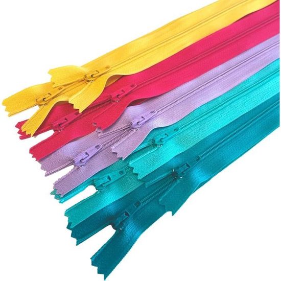 60 Fermetures à Glissière En Nylon Haute Qualité - Kit 20 Couleurs, 30 Cm Parfait Pour Couture Et Créations