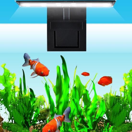 GERUI Lot De 2 Lampes D'aquarium à Clipser Avec Lumière Blanche Et Bleue, 7 W, Pour Aquariums De 20 à 40 Cm, Avec éclairage D'aquarium, Convient Pour Les Plantes Aquatiques Et Les