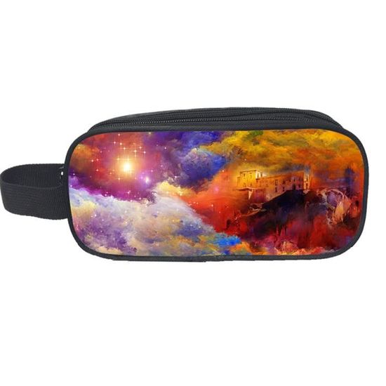 Trousse à Crayons Bleu Ciel à Imprimé Nuage - Grande Capacité, Parfaite Pour L'école, Le Bureau Ou Les Voyages