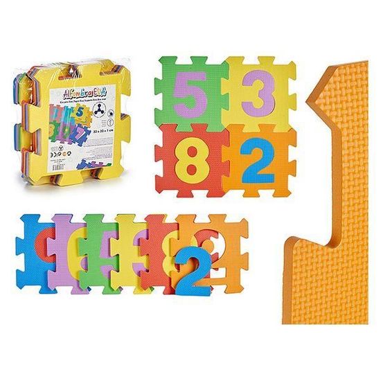 Tapis Puzzle Géo 10 Pièces Multicolore – 32x32 Cm Chaque, Mousse EVA, Pour Enfants (surface ~0,92 M²) - 4
