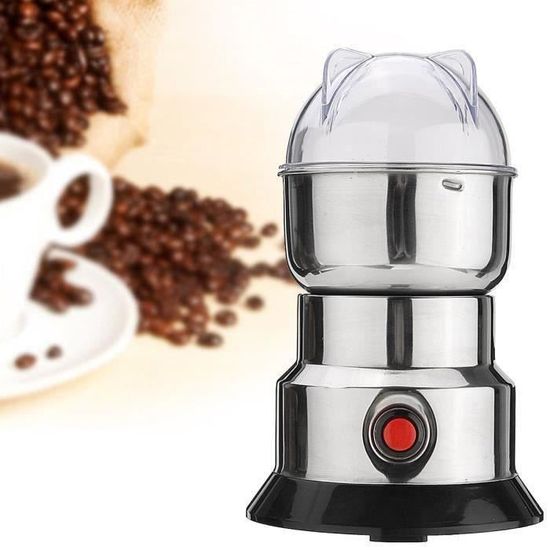 Moulin à café électrique conique avec broyeur en acier inoxydable, portable, sans fil, rechargeable, avec 15 réglages de mouture fine à grossière (rouge
