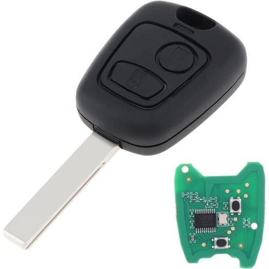 AULESSE Coque Clé Télécommande 2 Boutons 433 MHz PCF7961A ID46 Pour Renault Clio III, Kangoo, Twingo, Modus