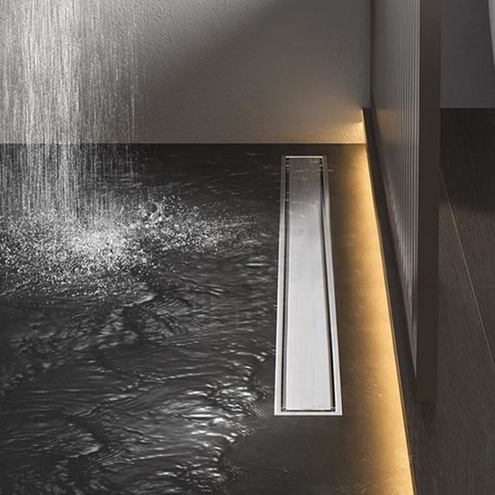 Grille De Douche Linéaire 24 Pouces (60cm) - Drain De Sol 2 En 1 - Inox 304 - Pour Carrelage