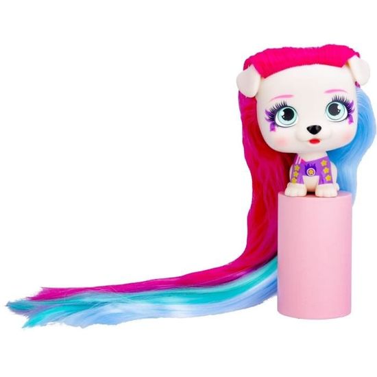 Mini poupée VIP Pets IMC TOYS - Bow Power - Gwen - Cheveux extra longs - Accessoires colorés