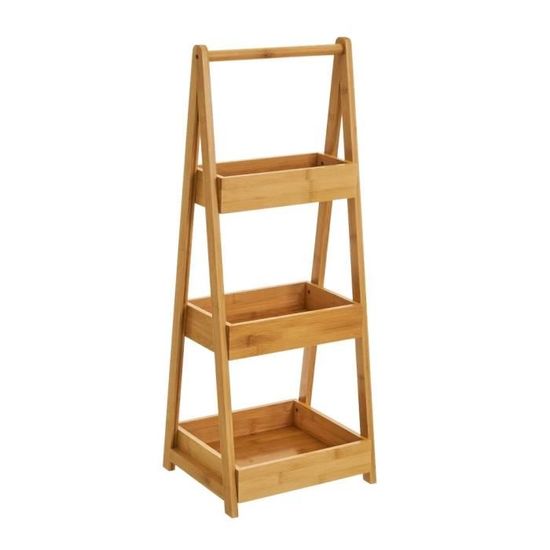 Étagère 2 Cubes à Dos Ouvert - Blanc - 34,4 X 32 X 67,6 Cm - Rangement Meuble Colonne