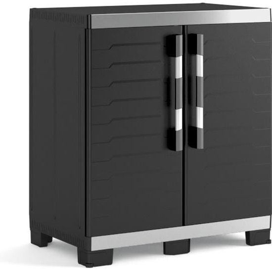KETER Armoire de rangement XL GARAGE 2 portes 2 étagères L 80 x P