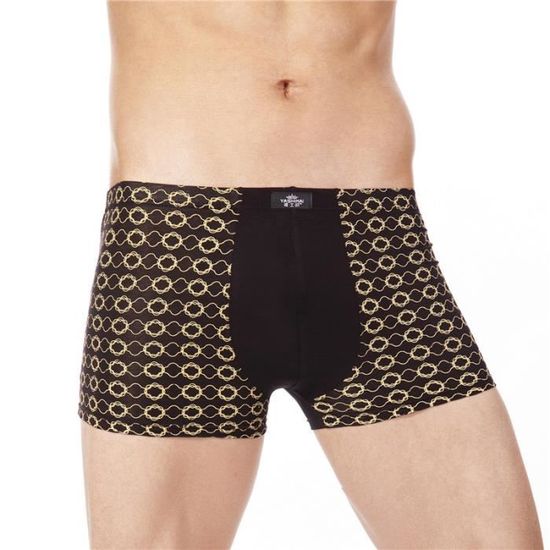 Boxershorty,Boxer Sexy pour Homme,SousVêtement Doux et Respirant,Confortable,à la Mode black