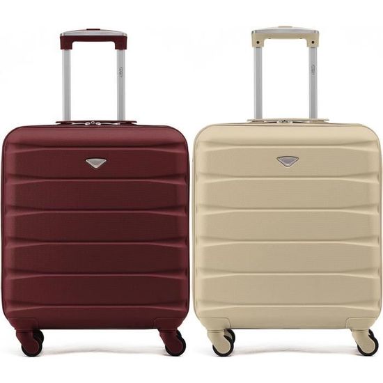 Lot De 2 Valises Rigides Legeres En Abs A 4 Roues Cabine Bagage A Main Approuve Les Compagnies