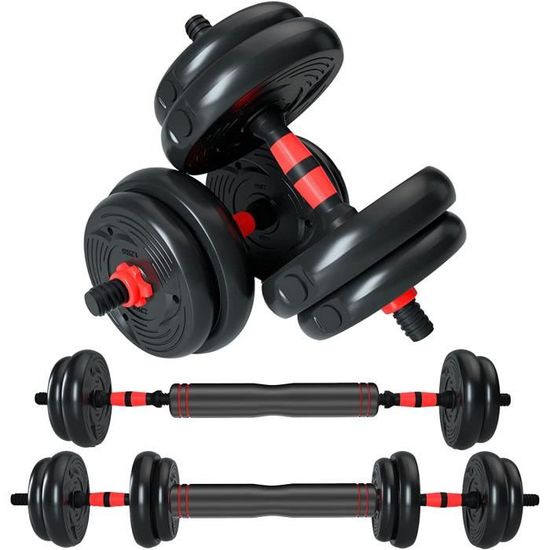Lot De 2 Haltères 2 En 1 – 1 Kg Chacun – Barre Fitness Polyvalente Pour Yoga, Pilates, Aérobic & Musculation à Domicile