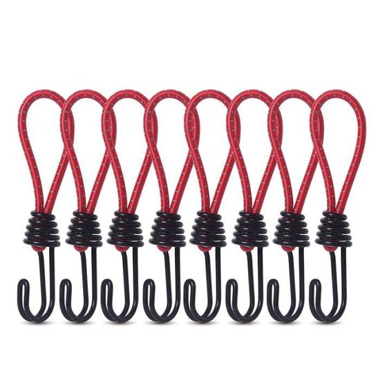 Boucles élastiques De Fixation UP100 - Lot De 10, Pour Bâches, Housses De Bateau, Camping-car, Nylon Et Acier