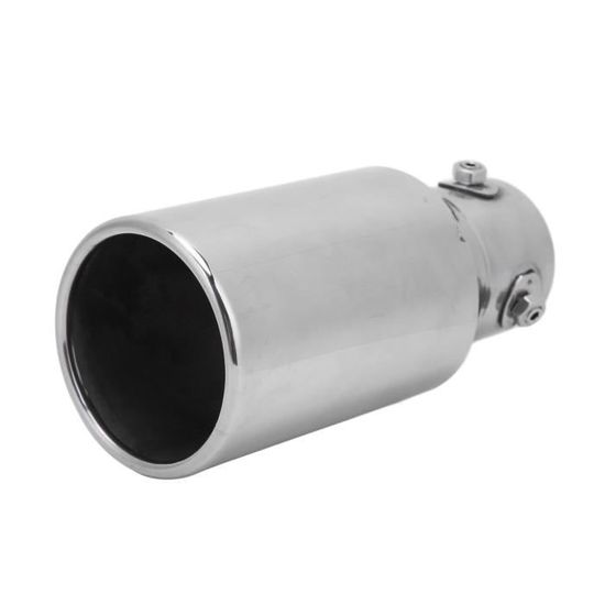Embout D'échappement Universel Double Sortie Chromé - Acier Inoxydable - Pour Tuyau Diamètre 38 à 50mm - Style Sport