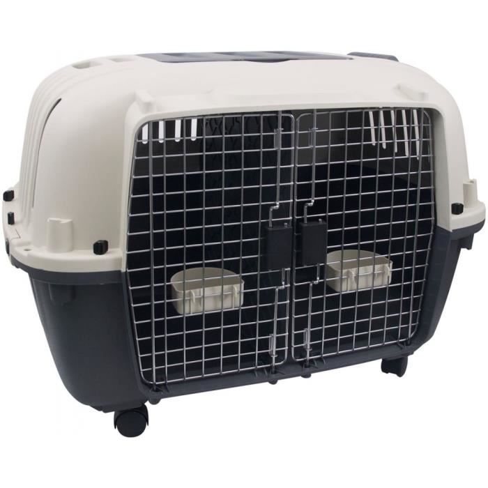 Cage de transport, Nomad, 2 portes, taille: L 56 X 87 X 65 cm. pour chien.-Flamingo Pet Products 90,000000