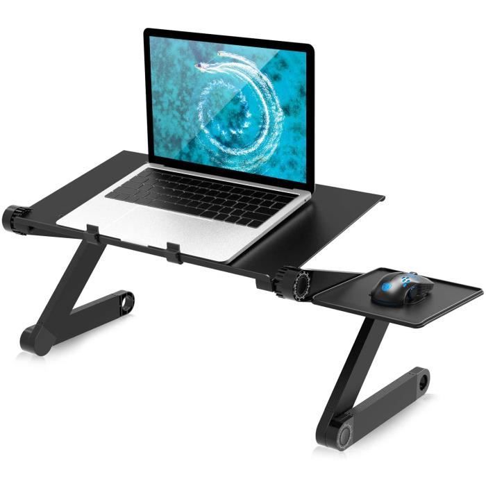 Artizlee Table de Lit Pliable pour Ordinateur Portable 360°Support