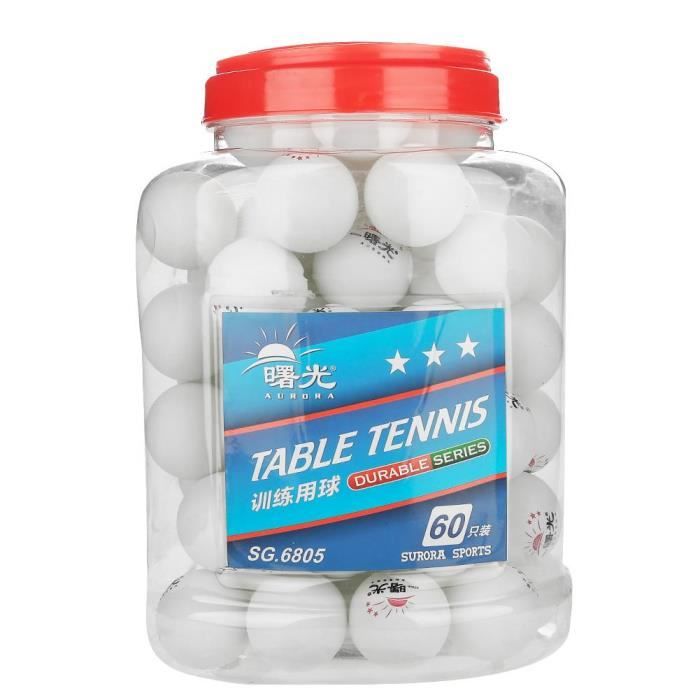 Xuyan 60 balles de ping-pong pour balles de tennis de table à 3 étoiles pour compétitions de divertissement (blanc)
