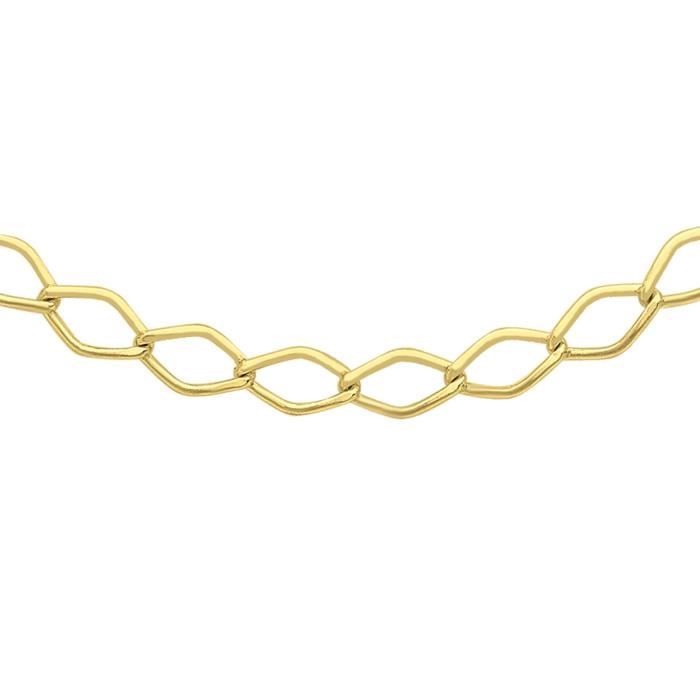 Chaine De Cou Vendue Seule FD9ZB 9ct Femmes gourmette en or jaune de 46 cm - 18-