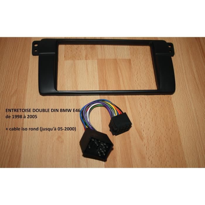 PACK BMW e46 série 3 Support Cadre Autoradio Entourage plastique double din 2 DIN 7- + CABLE ISO + ADAPTATEUR ANTENNE