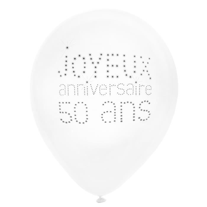 SANTEX Ballon Anniversaire 50 ans blanc